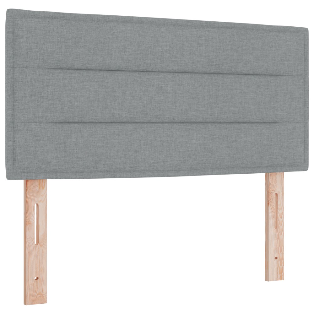 vidaXL Cap de pat design linii gri deschis 100 cm din țesătură