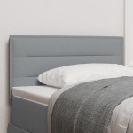 vidaXL Cap de pat design linii gri deschis 100 cm din țesătură