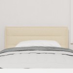 vidaXL Cap de Pat LED Design Linii Crem 100 cm Țesătură vidaXL Cap de Pat LED Design Linii Crem 100 cm Țesătură