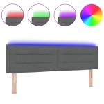 vidaXL Headboard LED Design Linii Gri Întunecos 80 cm Țesătură vidaXL Headboard LED Design Linii Gri Întunecos 80 cm Țesătură