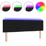 vidaXL Cap de pat LED Design Linii Negru 80 cm Țesătură vidaXL Cap de pat LED Design Linii Negru 80 cm Țesătură