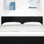 vidaXL Cap de pat LED Design Linii Negru 80 cm Țesătură vidaXL Cap de pat LED Design Linii Negru 80 cm Țesătură