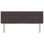 vidaXL Cap de pat LED Design Linii Maro închis 160 cm Țesătură