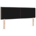 vidaXL Cap de pat LED Design Linii Maro închis 160 cm Țesătură