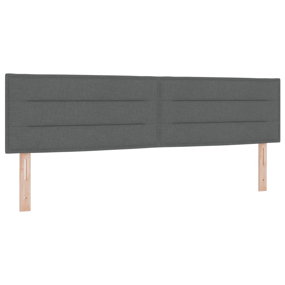 vidaXL Cap de pat LED Design Linii Gri 180 cm Țesătură
