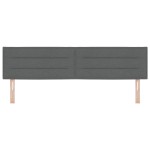 vidaXL Cap de pat LED Design Linii Gri 180 cm Țesătură
