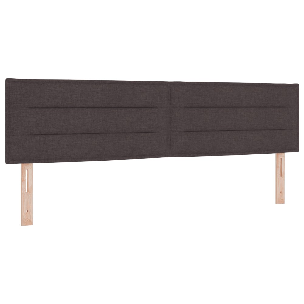 vidaXL Capitonat LED Linii Design Maro Întunecat 90 cm Ţesătură