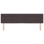 vidaXL Capitonat LED Linii Design Maro Întunecat 90 cm Ţesătură