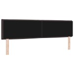 vidaXL Capitonat LED Linii Design Maro Întunecat 90 cm Ţesătură
