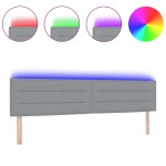 vidaXL Cap de Pat LED Design Linii Gri deschis 200 cm Țesătură vidaXL Cap de Pat LED Design Linii Gri deschis 200 cm Țesătură