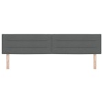 vidaXL Tăblie LED cu lumini cu bandă LED Gri închis 200 cm țesătură