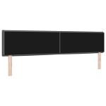 vidaXL Tăblie LED cu lumini cu bandă LED Gri închis 200 cm țesătură