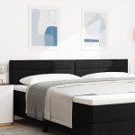 vidaXL Cap de Pat LED Design Linii Negru 200 cm Țesătură vidaXL Cap de Pat LED Design Linii Negru 200 cm Țesătură
