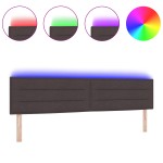 vidaXL Cap de Pat Design Linii Maro Închis 100 cm Țesătură