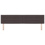 vidaXL Cap de Pat Design Linii Maro Închis 100 cm Țesătură