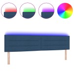 vidaXL Capitonaj cu LED Design Linii Albastru 100 cm Țesătură vidaXL Capitonaj cu LED Design Linii Albastru 100 cm Țesătură
