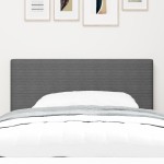 vidaXL Tăblie LED cu lumini cu bandă LED Gri deschis 80 cm țesătură