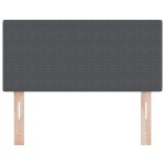 vidaXL Tăblie LED cu lumini cu bandă LED Gri închis 80 cm țesătură