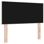 vidaXL Tăblie LED cu lumini cu bandă LED Pe perete Crem 80 cm țesătură