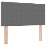 vidaXL Tăblie LED cu lumini cu bandă LED Gri deschis 90 cm țesătură