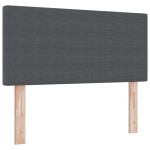 vidaXL Tăblie LED cu lumini cu bandă LED Gri închis 90 cm țesătură