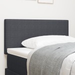 vidaXL Tăblie LED cu lumini cu bandă LED Gri închis 90 cm țesătură