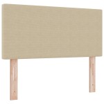 vidaXL Tăblie LED cu lumini cu bandă LED Gri verde 100 cm țesătură