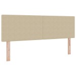 vidaXL Tăblie LED cu lumini cu bandă LED Gri verde 144 cm țesătură