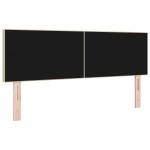 vidaXL Tăblie LED cu lumini cu bandă LED Gri verde 144 cm țesătură
