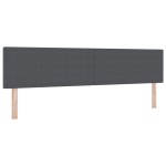 vidaXL Tăblie LED cu lumini cu bandă LED Gri închis 200 cm țesătură