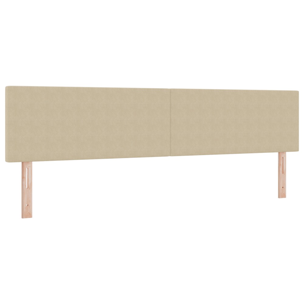 vidaXL Tăblie LED cu lumini cu bandă LED Gri verde 200 cm țesătură