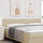 vidaXL Tăblie LED cu lumini cu bandă LED Gri verde 200 cm țesătură