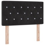 vidaXL Tăblie LED cu lumini cu bandă LED Argyle Negru 80 cm Catifea vidaXL Tăblie LED cu lumini cu bandă LED Argyle Negru 80 cm Catifea
