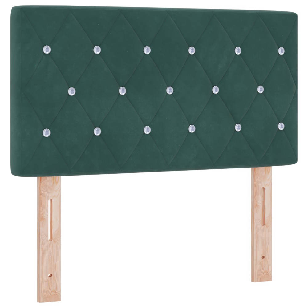 vidaXL Tăblie LED cu lumini cu bandă LED Verde închis 80 cm Catifea
