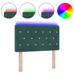vidaXL Tăblie LED cu lumini cu bandă LED Verde închis 80 cm Catifea