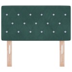 vidaXL Tăblie LED cu lumini cu bandă LED Verde închis 80 cm Catifea