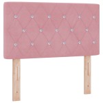 vidaXL Tăblie LED cu lumini cu bandă LED Argyle Roz 80 cm Catifea vidaXL Tăblie LED cu lumini cu bandă LED Argyle Roz 80 cm Catifea