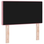 vidaXL Tăblie LED cu lumini cu bandă LED Argyle Roz 80 cm Catifea vidaXL Tăblie LED cu lumini cu bandă LED Argyle Roz 80 cm Catifea