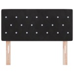 vidaXL Tăblie LED cu lumini cu bandă LED Argyle Negru 90 cm Catifea vidaXL Tăblie LED cu lumini cu bandă LED Argyle Negru 90 cm Catifea