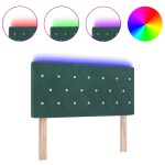 vidaXL Tăblie LED cu lumini cu bandă LED Verde închis 90 cm Catifea