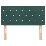 vidaXL Tăblie LED cu lumini cu bandă LED Verde închis 90 cm Catifea