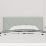 vidaXL Cap de pat LED cu butoane din cristal, căptușit cu velur gri deschis, de 100 cm vidaXL Cap de pat LED cu butoane din cristal, căptușit cu velur gri deschis, de 100 cm