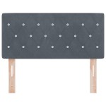 vidaXL Tăblie LED cu lumini cu bandă LED Gri închis 100 cm Catifea
