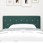 vidaXL Tăblie LED cu lumini cu bandă LED Verde închis 100 cm Catifea