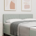 vidaXL Tăblie LED cu lumini cu bandă LED Gri deschis 144 cm Catifea