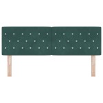 vidaXL Tăblie LED cu lumini cu bandă LED Verde închis 144 cm Catifea
