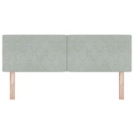vidaXL Tăblie LED cu lumini cu bandă LED Gri deschis 80 cm Catifea