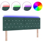 vidaXL Cap de pat LED cu buton din cristal, tapițat cu catifea verde de 80 cm vidaXL Cap de pat LED cu buton din cristal, tapițat cu catifea verde de 80 cm