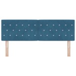 vidaXL Cap de pat LED cu butoane din cristal, tapițat, albastru închis, 80 cm, catifea vidaXL Cap de pat LED cu butoane din cristal, tapițat, albastru închis, 80 cm, catifea
