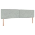 vidaXL Cap de pat LED cu buton de cristal, tapițat, gri deschis, 90 cm, din catifea vidaXL Cap de pat LED cu buton de cristal, tapițat, gri deschis, 90 cm, din catifea
